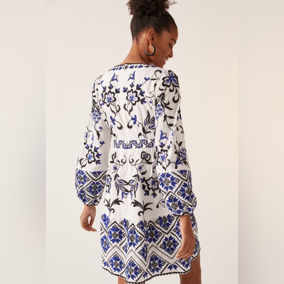 Anthropologie Sweetheart Embroidered Mini Dress - Picture 2 of 4